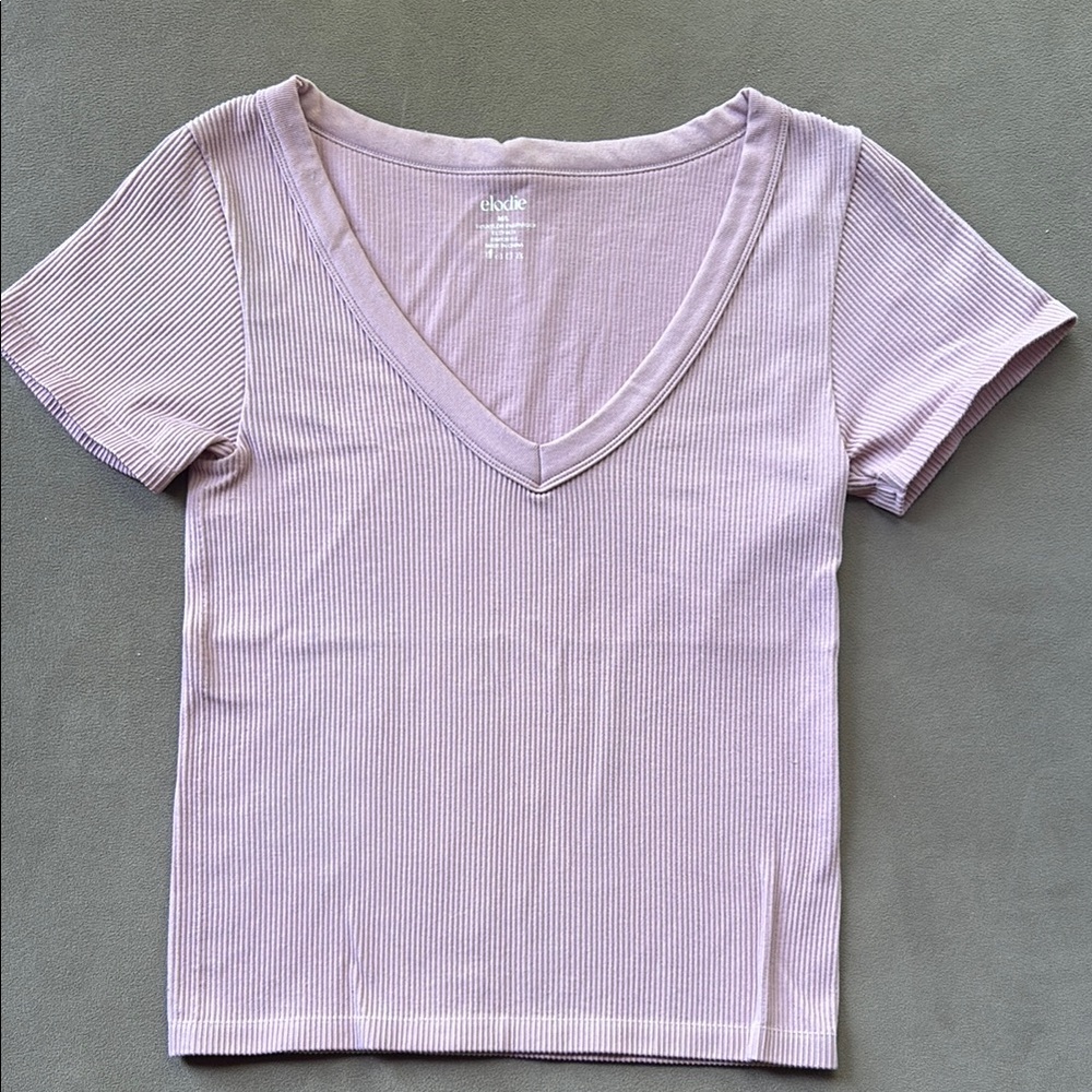 Elodie Ribbed Tee - Sz M/L - NWOT